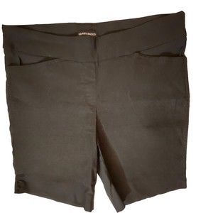 Hilary Radley Women’s Bermuda Chino Stretch Shorts Black Sz L